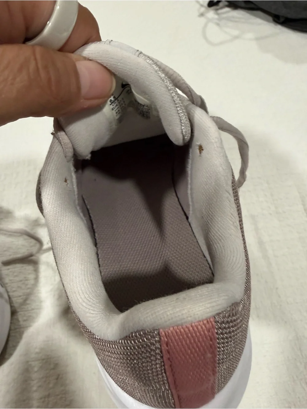 Nike Women’s Mesh Trainer - Light Gray with Pink and Brown Accents
